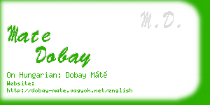 mate dobay business card
