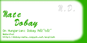 mate dobay business card